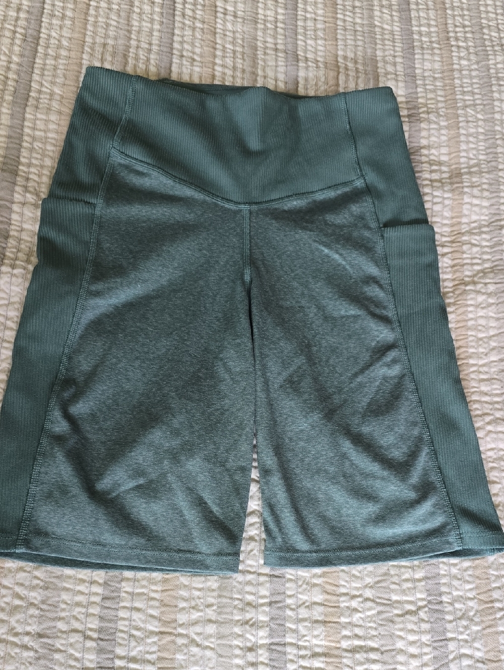 The North Face Sage Green High-Rise Bike Shorts